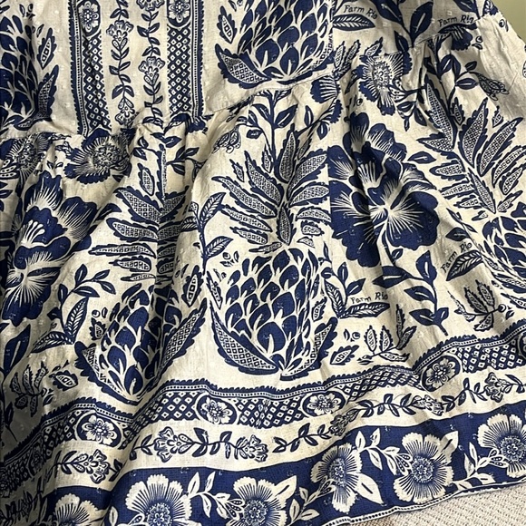 Farm Rio Blue Pineapple Garden Patterned Midi dress - Picture 14 of 16